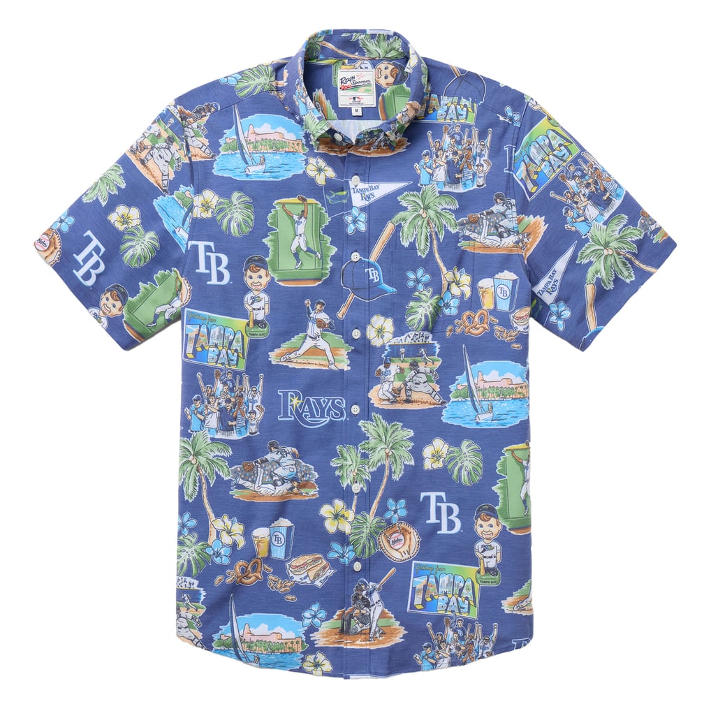  Tampa Bay Rays Reyn Spooner Scenic Tri-Blend Performance Button-Up Top - Blue